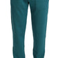 Elegant Silk Sweat Pants in Blue