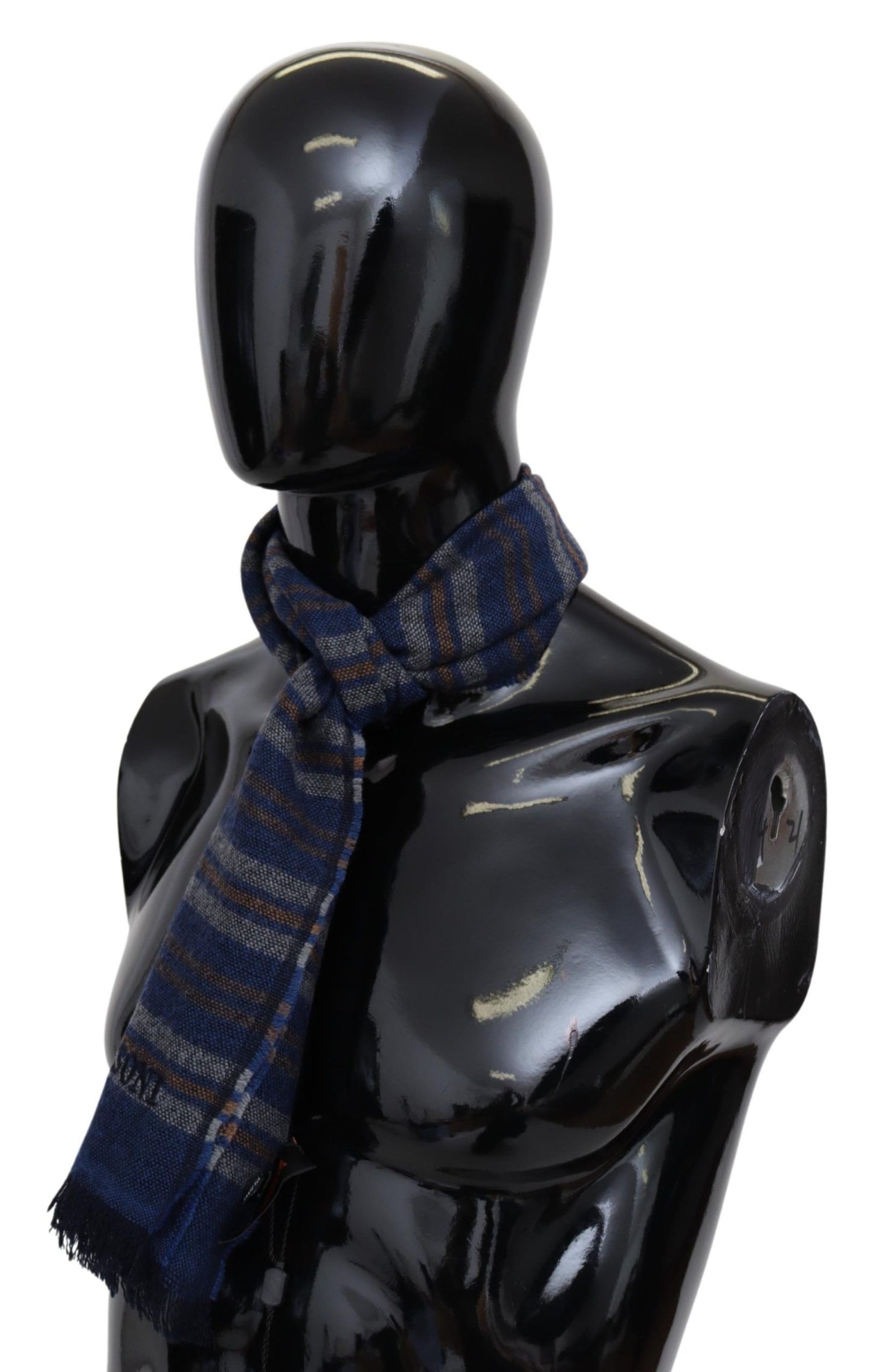 Elegant Striped Wool Scarf Unisex