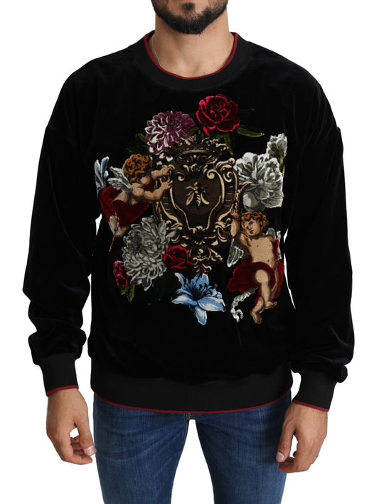 Baroque Velvet Crew Neck Sweater