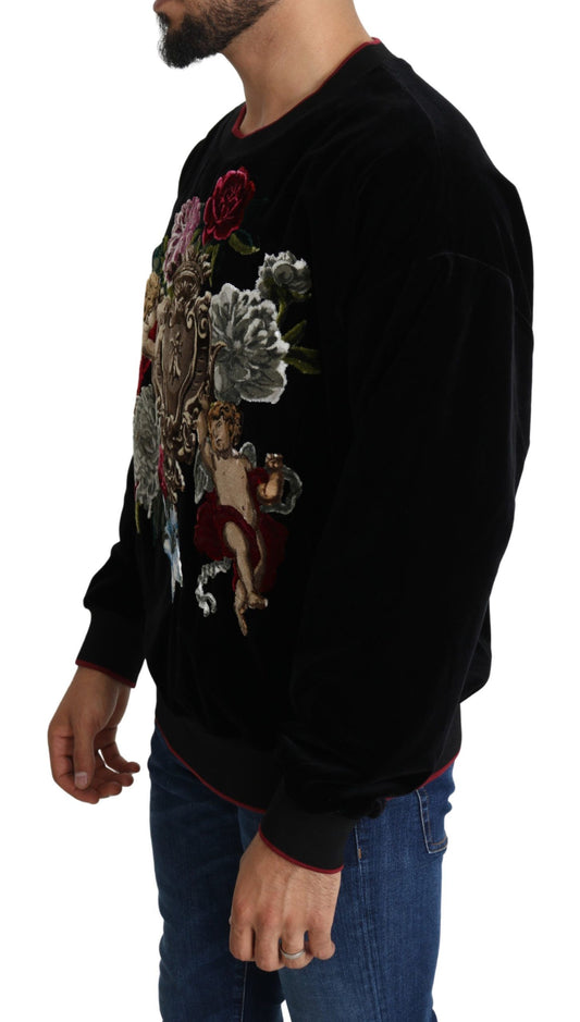 Baroque Velvet Crew Neck Sweater