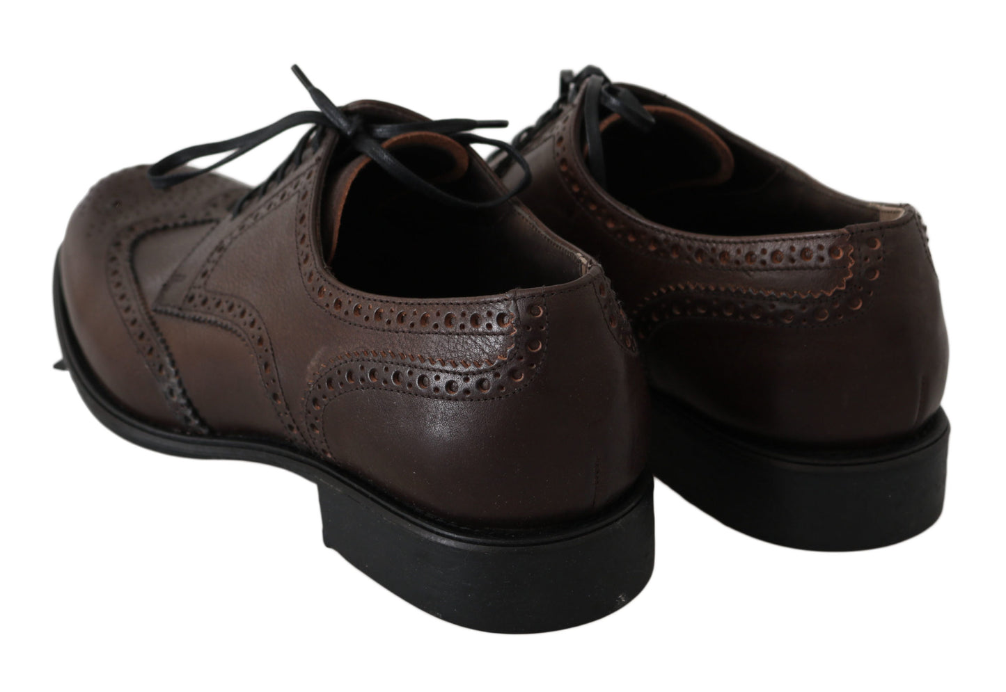 Elegant Brown Leather Derby Brogues