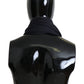 Elegant Black Fringed Modal-Cashmere Scarf