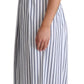 Elegant Sleeveless A-Line Striped Dress