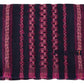 Elegant Striped Wool Scarf in Black and Pink