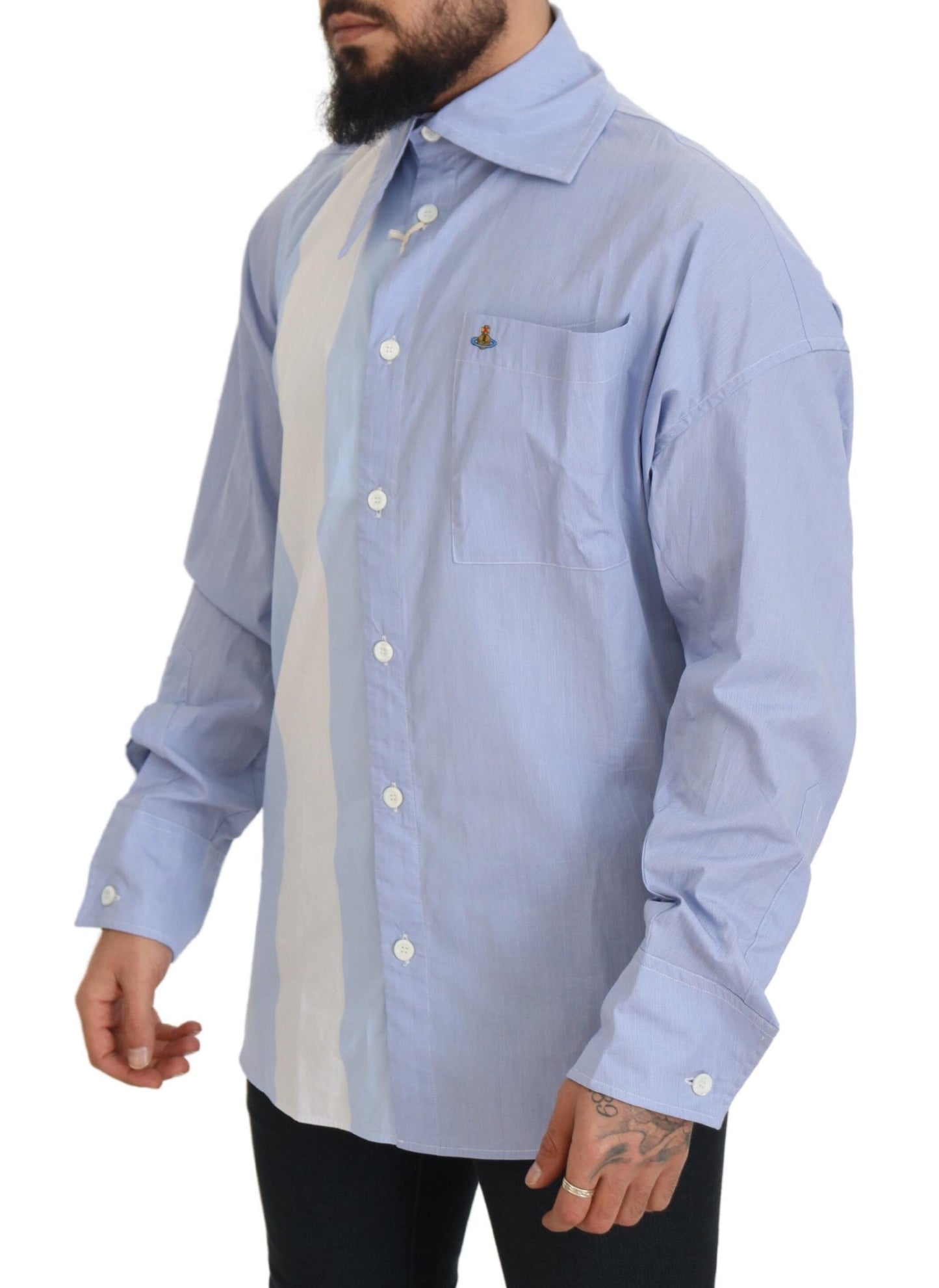 Elegant Multicolor Cotton Dress Shirt