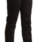 Chic Brown Mid-Waist Skinny Cropped Pants