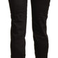 Chic Brown Mid-Waist Skinny Cropped Pants
