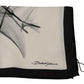 Elegant Black Floral Silk Men's Scarf