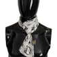 Elegant Silk Men's Scarf with Crown Print