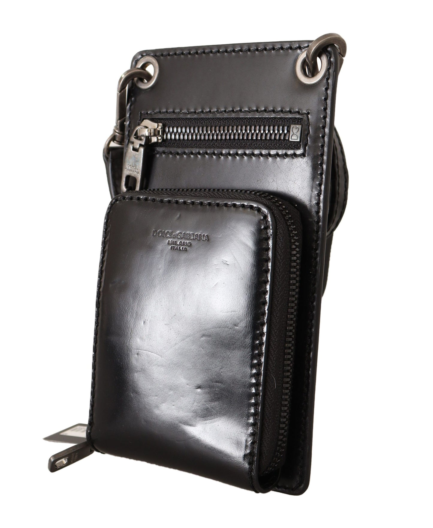 Elegant Leather Phone Wallet with Strap