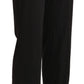 Chic Mid-Waist Straight Cotton Pants