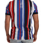 Elegant Multicolor Striped Polo T-Shirt