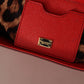 Sicily Bag in Red Leather with Gold Accents