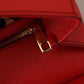 Sicily Bag in Red Leather with Gold Accents