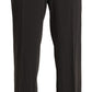 Elevated Gray High-Waist Straight Pants