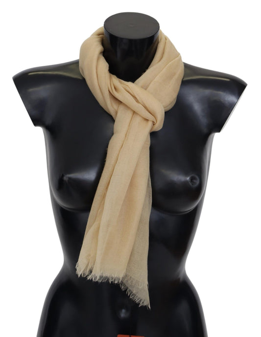 Elegant Cashmere Scarf in Beige