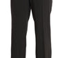 Elevated Gray High-Waist Straight Pants