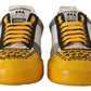 Sunshine Yellow Low Top Leather Sneakers