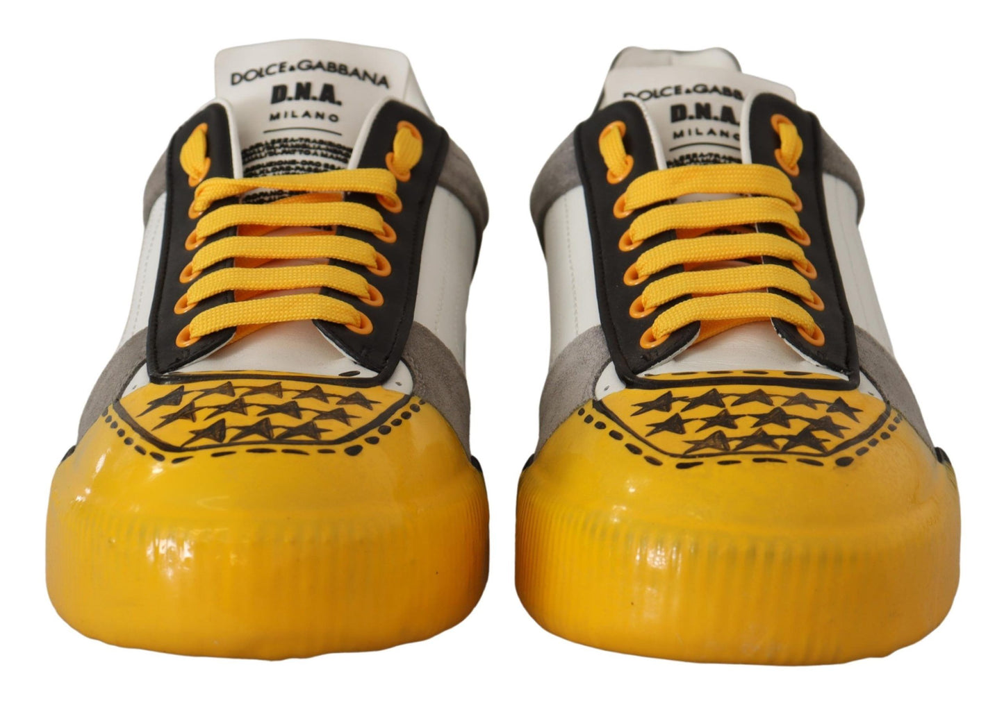 Sunshine Yellow Low Top Leather Sneakers