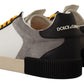 Sunshine Yellow Low Top Leather Sneakers