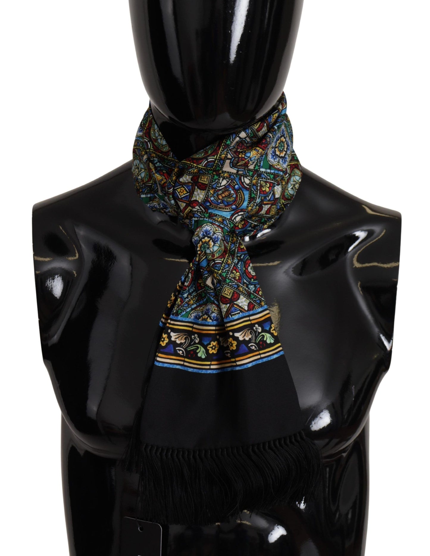 Elegant Multicolor Silk Men's Scarf