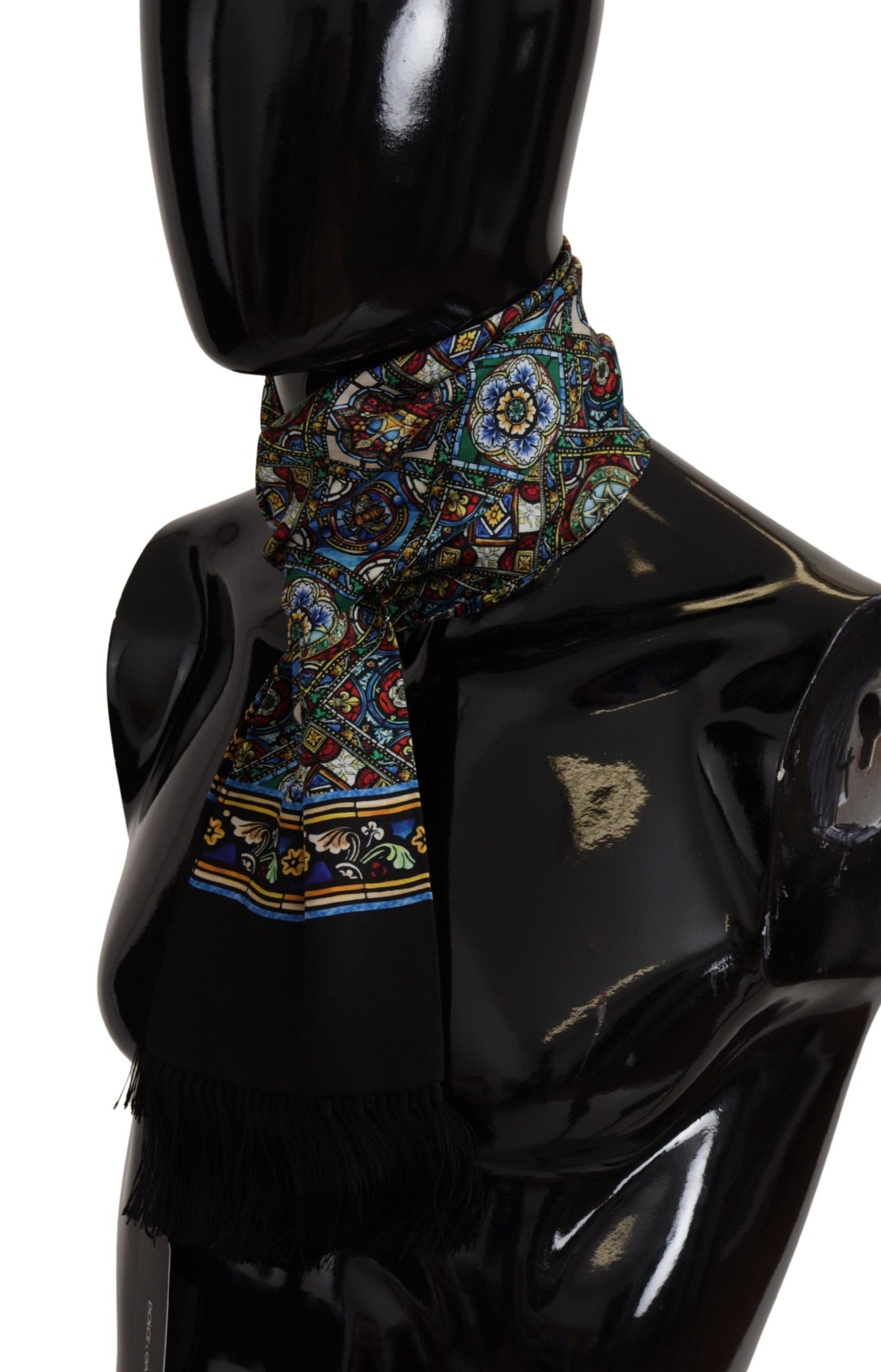 Elegant Multicolor Silk Men's Scarf