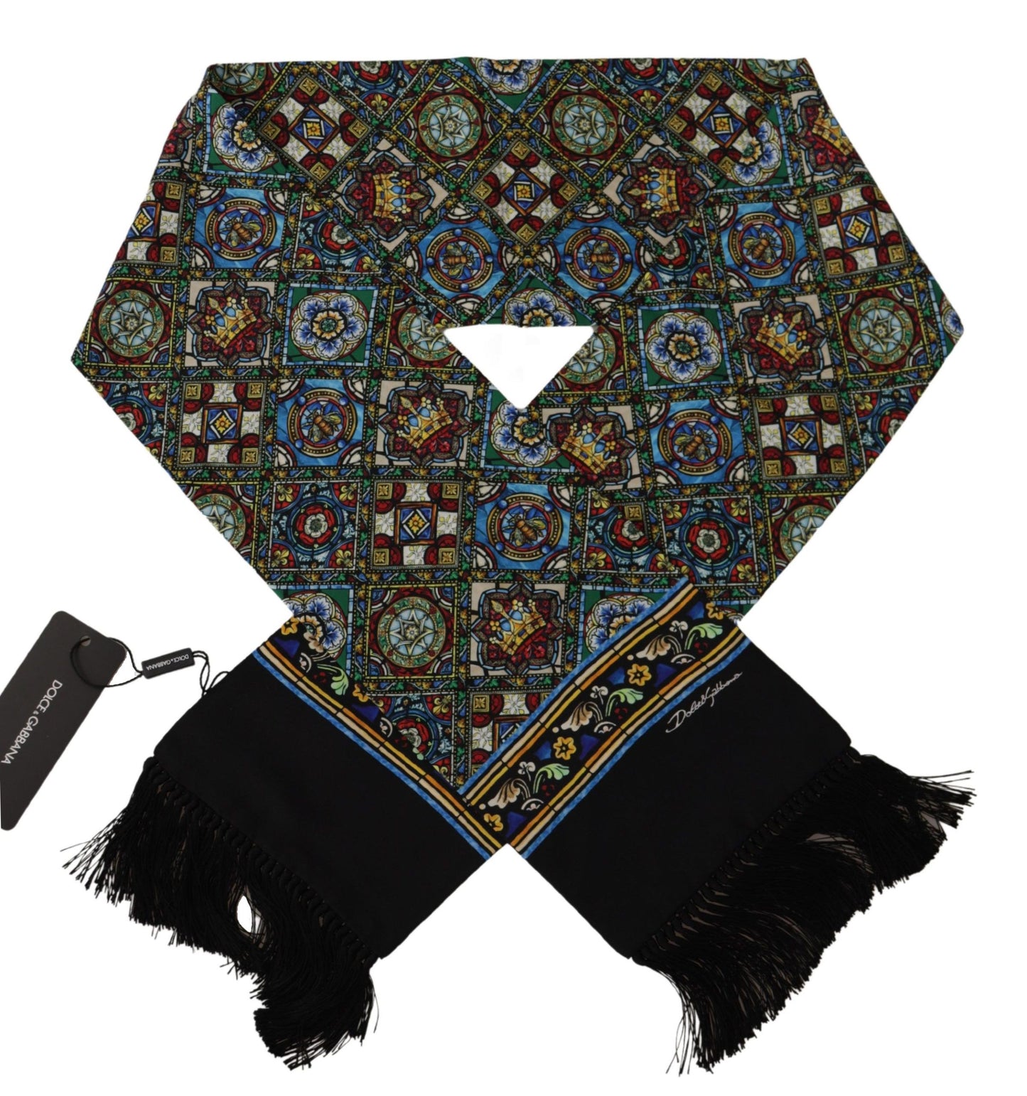 Elegant Multicolor Silk Men's Scarf