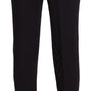 Elegant Mid Waist Tapered Cropped Pants