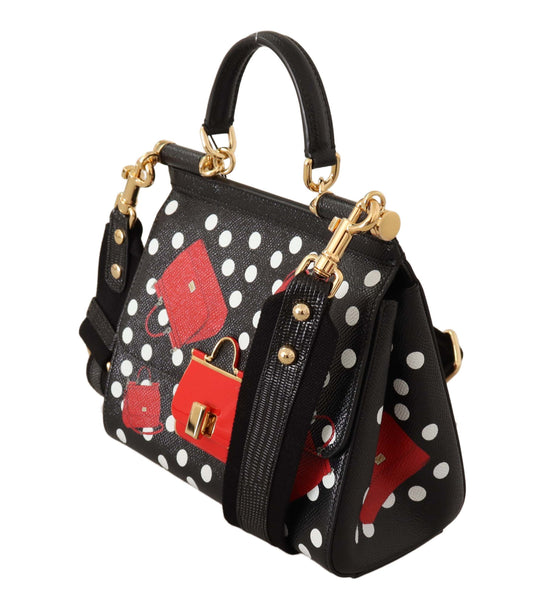 Elegant Sicily Polka Dot Leather Bag