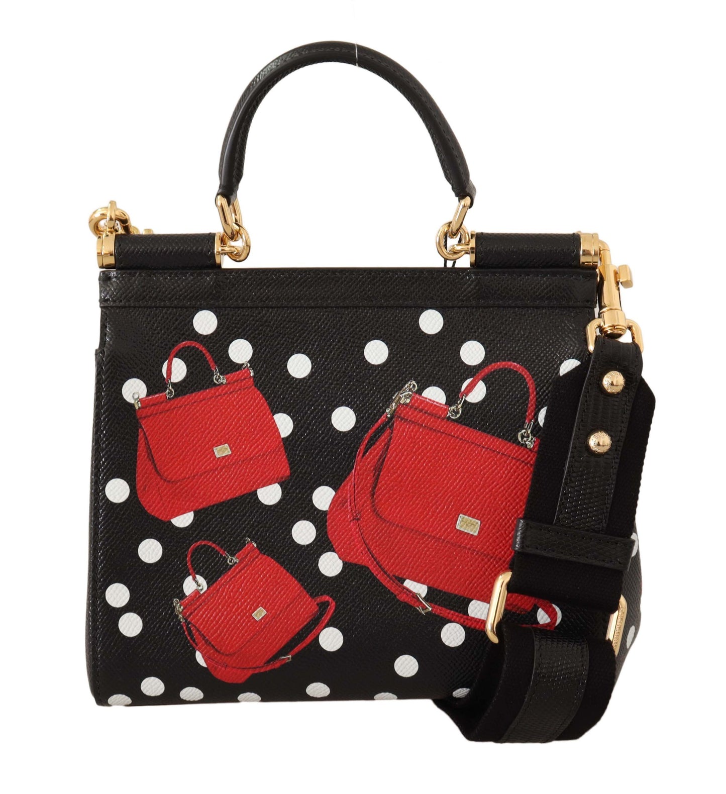 Elegant Sicily Polka Dot Leather Bag