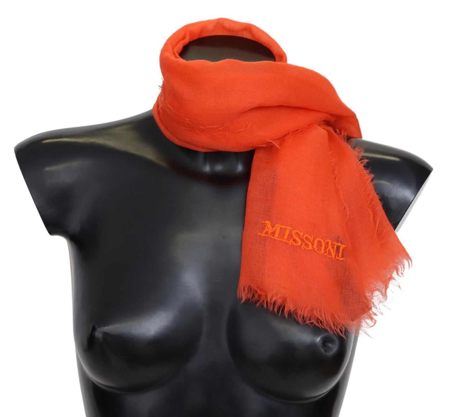 Opulent Orange Cashmere Scarf