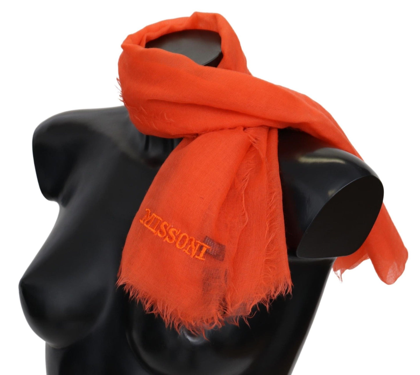 Opulent Orange Cashmere Scarf