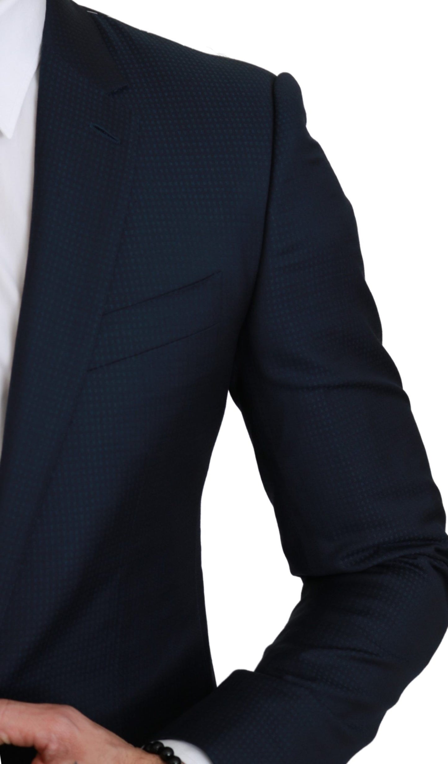 Navy Martini Slim Fit Wool Silk Blazer