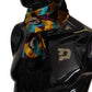 Multicolor DG Logo Print Shawl Wrap Fringe Scarf
