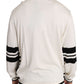 White Jazz Sequined Guitar Pullover Top Sweater