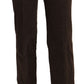 Elegant High Waist Suede Pants