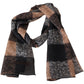 Plaid Wool Scarf with Logo Embroidery