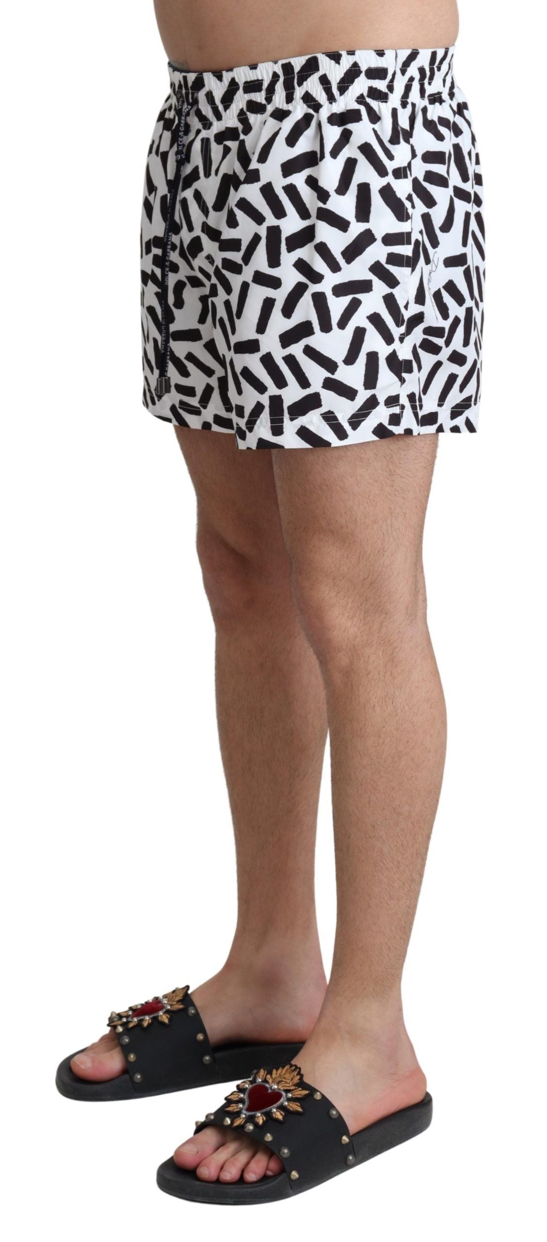 Elegant Monochrome Swimming Trunks