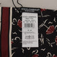 Black Red Umbrellas Patterned Shawl Fringe Scarf