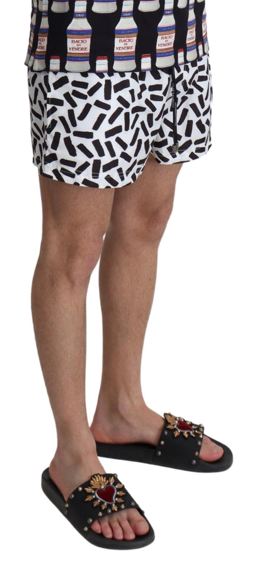 Elegant Monochrome Swimming Trunks