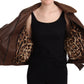 Brown Bull Leather Collared Biker Jacket