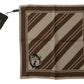 Brown Stripes DG Logo Square Mens Handkerchief Scarf