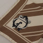 Brown Stripes DG Logo Square Mens Handkerchief Scarf
