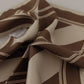 Brown Stripes DG Logo Square Mens Handkerchief Scarf