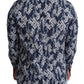 Elegant Gold Floral Cotton Casual Shirt