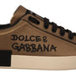 Elegant Gold Bronze Low-Top Sneakers