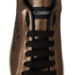 Elegant Gold Bronze Low-Top Sneakers