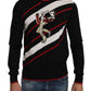 Sequined Jazz Motif Wool Sweater