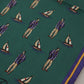 Green Printed DG Logo Mens Square Handkerchief Scarf