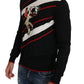 Sequined Jazz Motif Wool Sweater